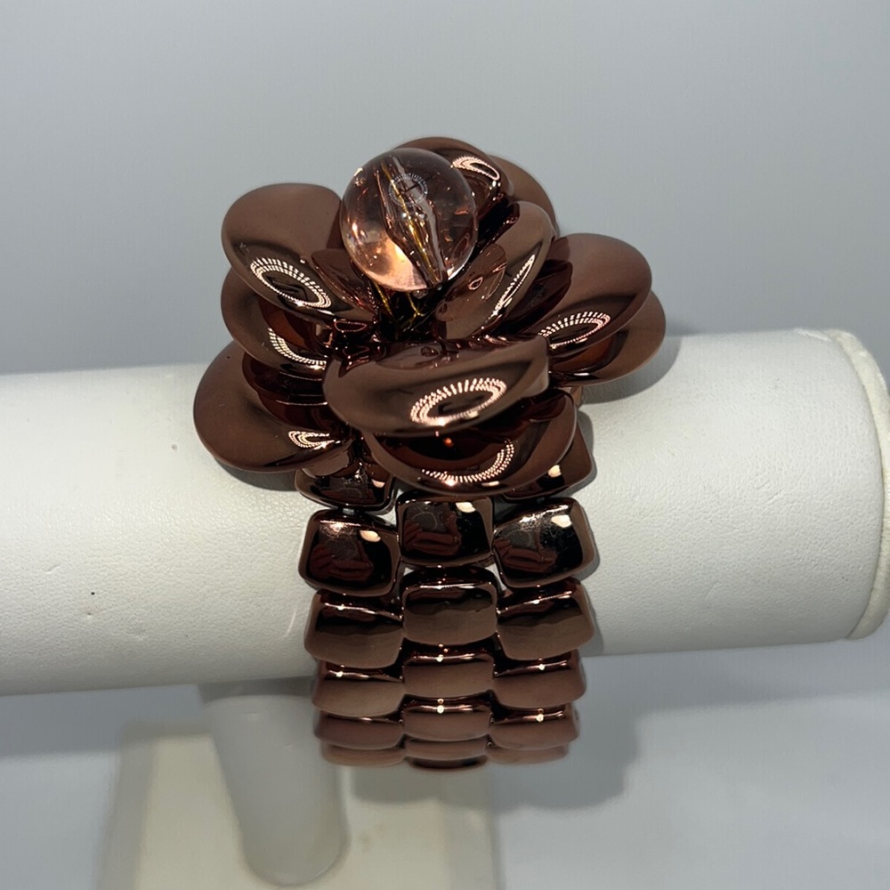 Copper-Toned Stretch Bracelet For Larger Wrist